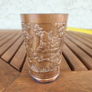 Antique "Souvenir of Vancouver BC" Copper Cup Stanley Park Waterfront CPR Depot